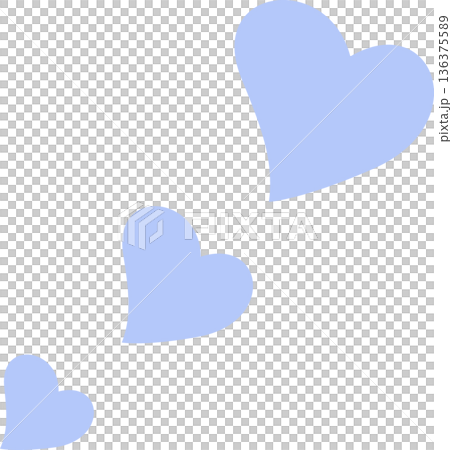 ブルーグレーのハート 136375589