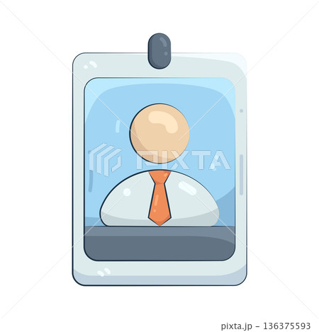 Illustration of ID card Illustration of ID card 136375593