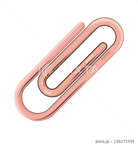 Illustration of paper clip Illustration of paper clip 136375595