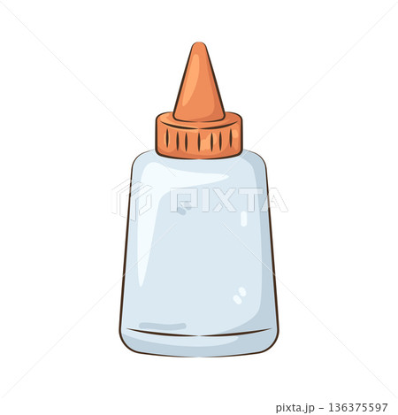 Illustration of glue bottle 136375597