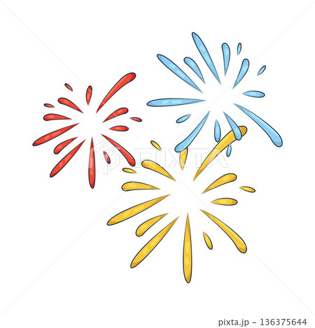 Illustration of Fireworks  136375644