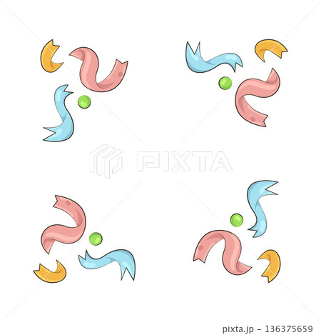 Illustration of confetti Illustration of confetti 136375659