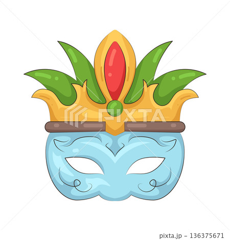 Illustration of masquerade mask 136375671