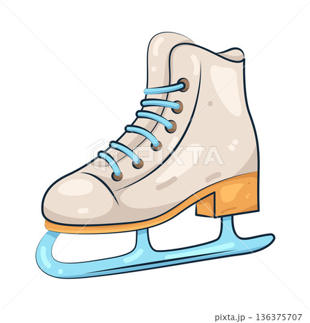 Illustration of ice skate 136375707