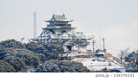 雪の小牧山城 136376191