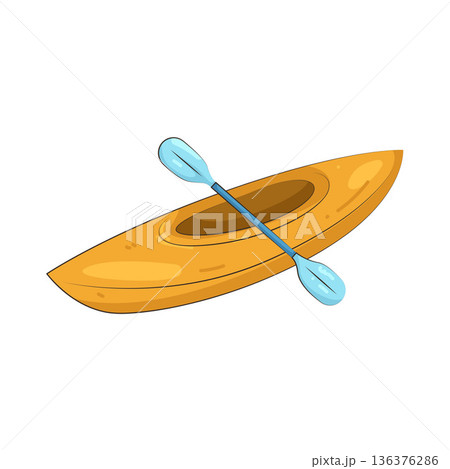 Illustration of canoe  136376286