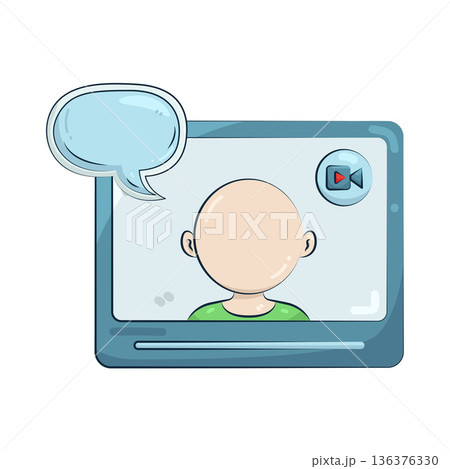Illustration of video call Illustration of video call 136376330