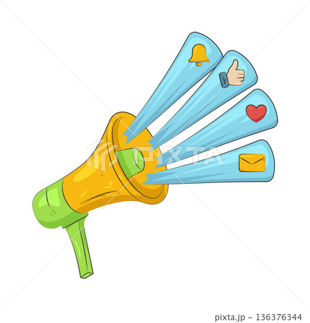 Illustration of Social media marketing 136376344