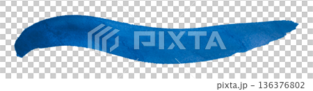 blue watercolor background. Artistic hand paint. Isolated on transparent background. 136376802