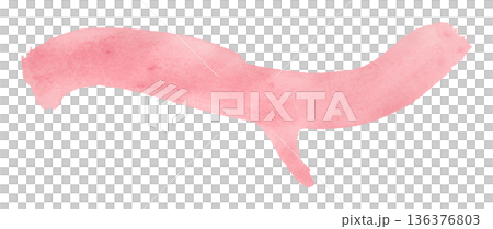 pink watercolor background. Artistic hand paint. Isolated on transparent background. 136376803