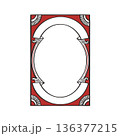 Art Deco frame Label design Graphic Vector Vintage style background Badge template 136377215