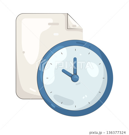 Illustration of time sheet Illustration of time sheet 136377324
