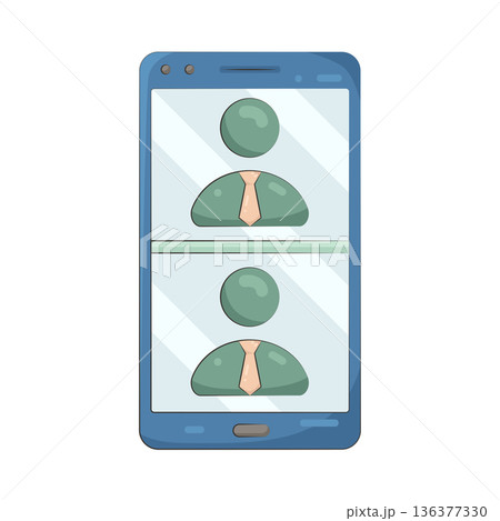 Illustration of online meeting Illustration of online meeting 136377330