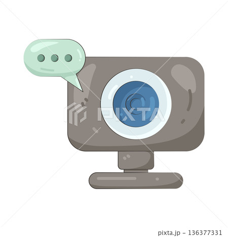 Illustration of webcam Illustration of webcam 136377331