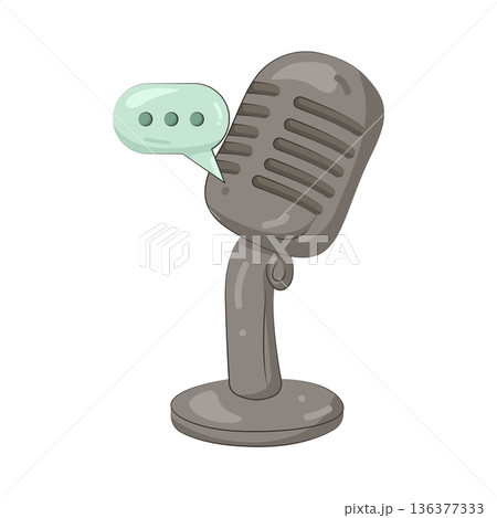 Illustration of microphone Illustration of microphone 136377333