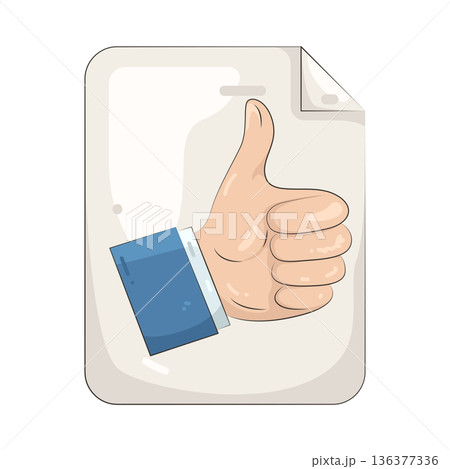 Illustration of Thumbs up 136377336