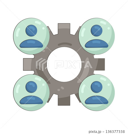 Illustration of Team management 136377338
