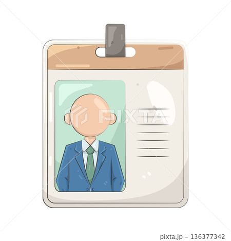 Illustration of ID card Illustration of ID card 136377342