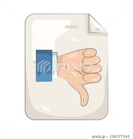 Illustration of Thumbs down Illustration of Thumbs down 136377343
