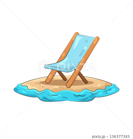 Illustration of beach chair Illustration of beach chair 136377383