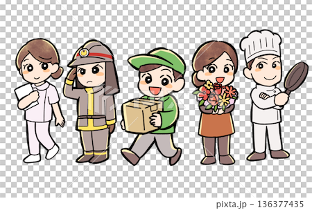 People of various professions 136377435
