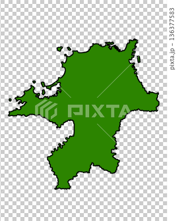 福岡縣地圖（綠色邊框） 136377583