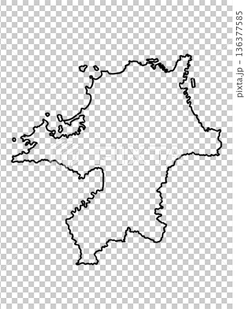 福岡縣地圖（空白地圖） 136377585