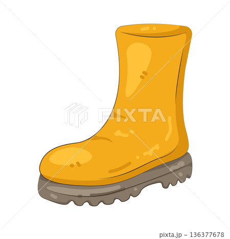 Illustration of safety boot Illustration of safety boot 136377678