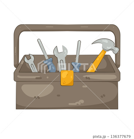 Illustration of toolbox Illustration of toolbox 136377679