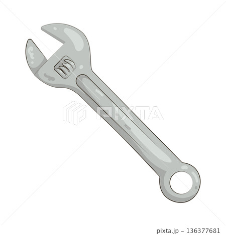 Illustration of wrench  136377681