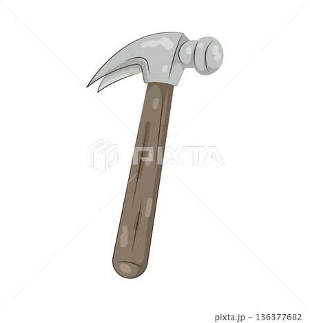 Illustration of claw hammer Illustration of claw hammer 136377682