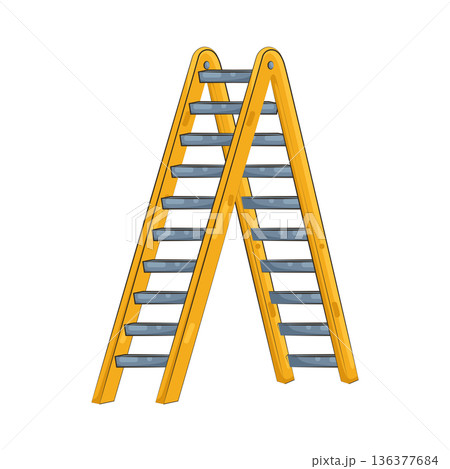 Illustration of ladder 136377684