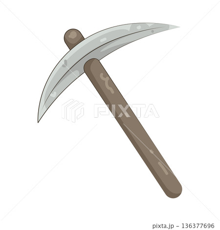 Illustration of pickaxe  136377696