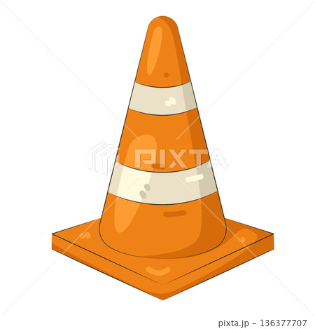 Illustration of traffic cone 136377707