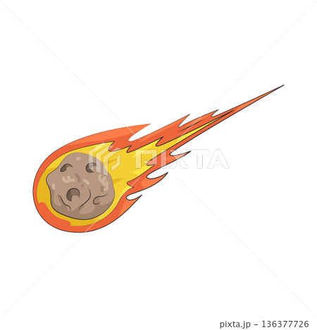Illustration of meteor  136377726