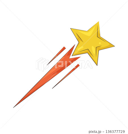 Illustration of shooting star 136377729