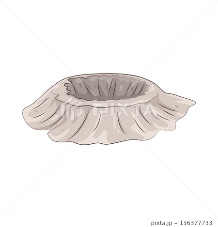 Illustration of crater Illustration of crater 136377733
