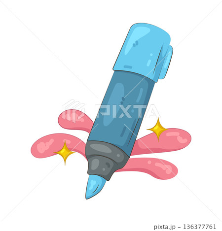 Illustration of marker pen 136377761