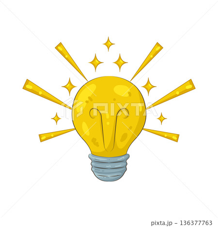 Illustration of light bulb 136377763