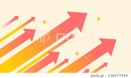 熱量高く上昇する矢印の背景 136377934