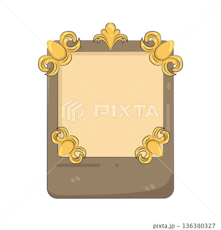 Illustration of golden post frameのイラスト素材 [136380327] - PIXTA