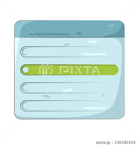 Illustration of interactive form with selection options 136380329