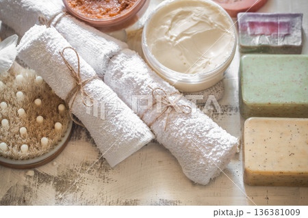 Spa composition with soap 136381009