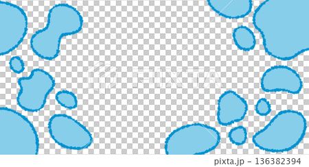 水色の牛柄の背景素材イラスト 136382394