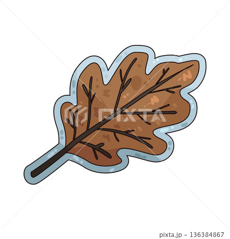 Illustration of Frozen Leaf Illustration of Frozen Leaf 136384867
