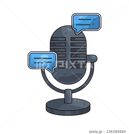 Illustration of microphone 136384884