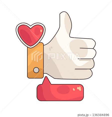 Illustration of Like Illustration of Like 136384896