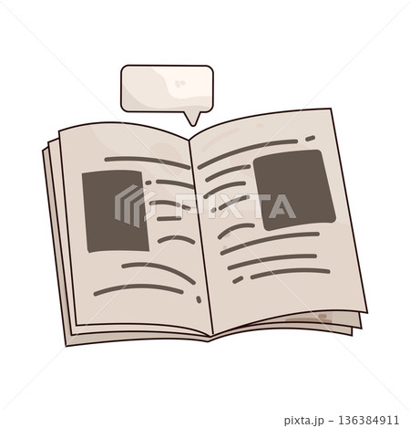 Illustration of newspaper 136384911