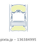 Art Deco frame design Label badge poster Graphic Vector Vintage style color Blank template 136384995