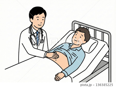 オンライン診療する若い男性ドクター 136385225